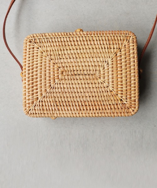 antiqua（アンティカ）の「天然素材使用。ランタンスクエアバッグ（かごバッグ・レディース・ナチュラル・FREE）」の10枚目の写真