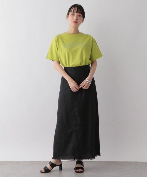 LOWRYS FARM（ローリーズファーム）の「スソフリンジフレアスカート　273459（スカート・レディース・ブラウン/アイボリー/ブラック・FREE）」の6枚目の写真