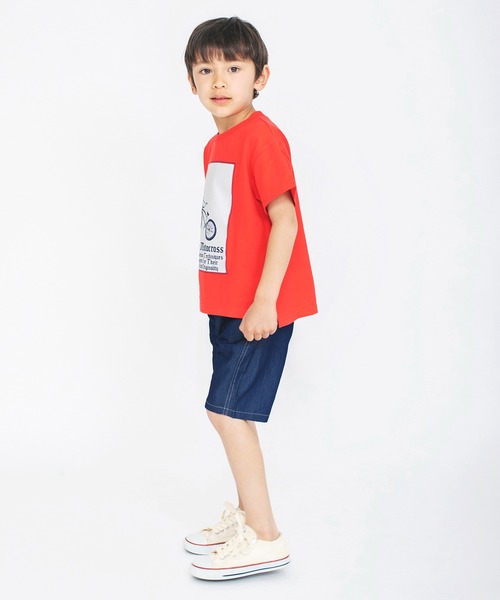 BRANSHES(ブランシェス)の「【bコレ / 綿100%】グラフィック半袖Tシャツ(Tシャツ/カットソー・キッズ・ライトグレー/レッド/パープル/ブルー/カラフル/ホワイト/ラベンダー/オフホワイト/ブルーグレー/ブラック・100/90/120/150/140/110/130)」の13枚目の写真