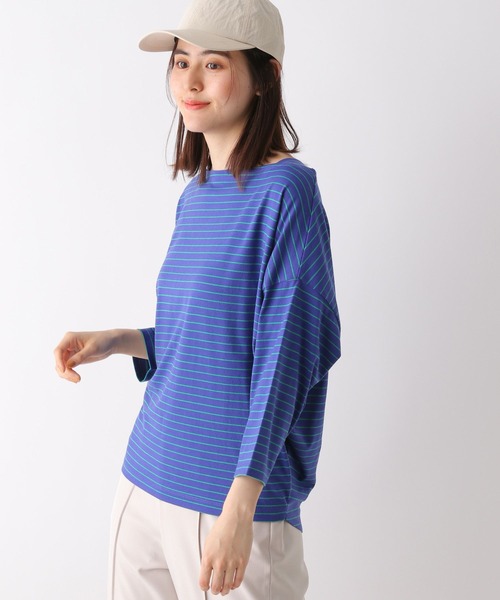 LEPSIM(レプシィム)の「カラーボーダーTシャツ 269997(Tシャツ/カットソー・レディース・ブルー/オフホワイト/ブラック/ブルー系その他・FREE)」の4枚目の写真