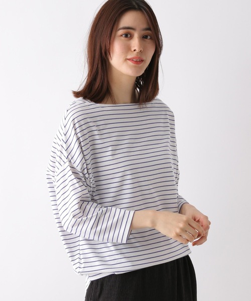LEPSIM(レプシィム)の「カラーボーダーTシャツ 269997(Tシャツ/カットソー・レディース・ブルー/オフホワイト/ブラック/ブルー系その他・FREE)」の3枚目の写真