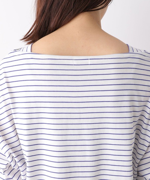LEPSIM(レプシィム)の「カラーボーダーTシャツ 269997(Tシャツ/カットソー・レディース・ブルー/オフホワイト/ブラック/ブルー系その他・FREE)」の6枚目の写真