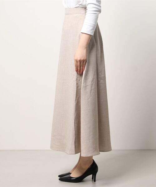 flower（フラワー）の「リネンライクスカート（スカート・レディース・ブラック/ベージュ・FREE）」の4枚目の写真