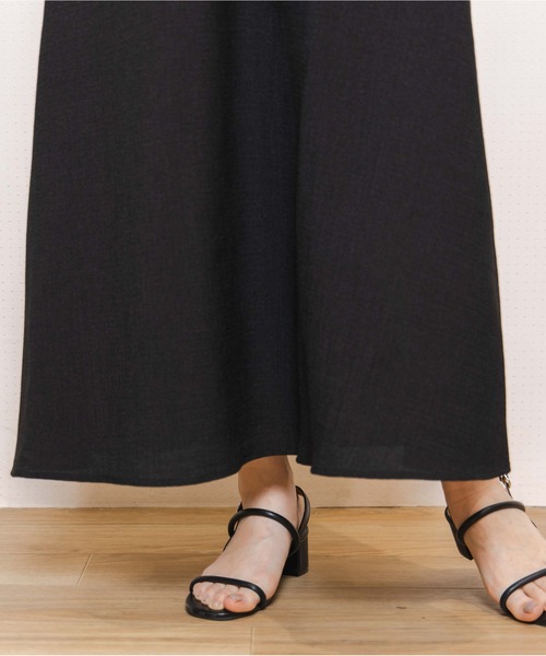 flower（フラワー）の「リネンライクスカート（スカート・レディース・ブラック/ベージュ・FREE）」の10枚目の写真