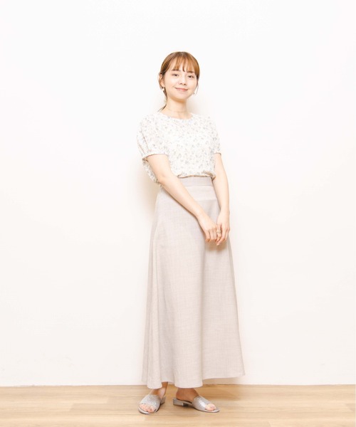 flower（フラワー）の「リネンライクスカート（スカート・レディース・ブラック/ベージュ・FREE）」の15枚目の写真