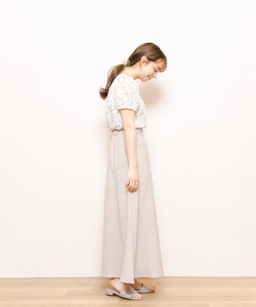 flower（フラワー）の「リネンライクスカート（スカート・レディース・ブラック/ベージュ・FREE）」の16枚目の写真