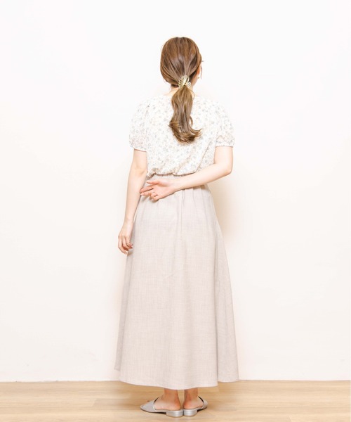 flower（フラワー）の「リネンライクスカート（スカート・レディース・ブラック/ベージュ・FREE）」の17枚目の写真