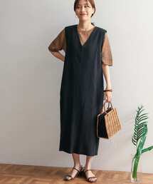 URBAN RESEARCH DOORS | リネンコットンジャンパースカート(ワンピース)