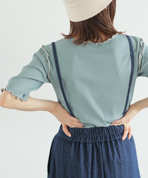 Crisp（クリスプ）の「ショートスリーブメロウTシャツ（Tシャツ/カットソー・レディース・ベージュ/グリーン/アイボリー・FREE）」の10枚目の写真