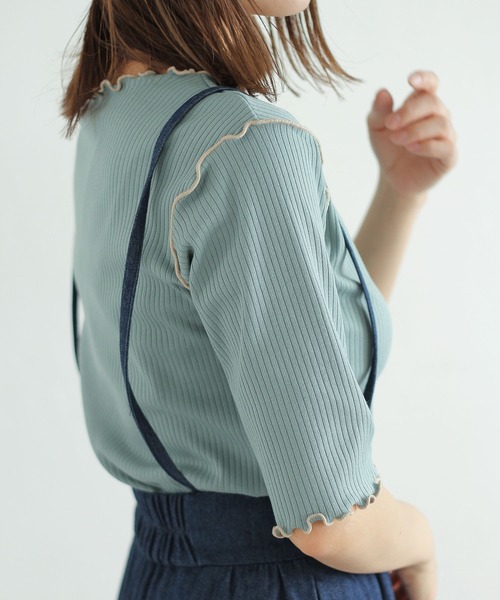 Crisp（クリスプ）の「ショートスリーブメロウTシャツ（Tシャツ/カットソー・レディース・ベージュ/グリーン/アイボリー・FREE）」の11枚目の写真