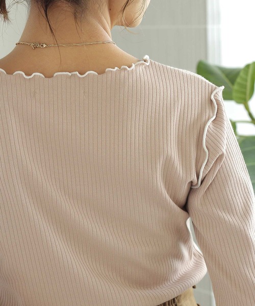 Crisp（クリスプ）の「ショートスリーブメロウTシャツ（Tシャツ/カットソー・レディース・ベージュ/グリーン/アイボリー・FREE）」の21枚目の写真