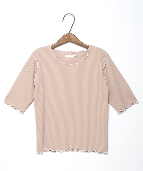 Crisp（クリスプ）の「ショートスリーブメロウTシャツ（Tシャツ/カットソー・レディース・ベージュ/グリーン/アイボリー・FREE）」の22枚目の写真