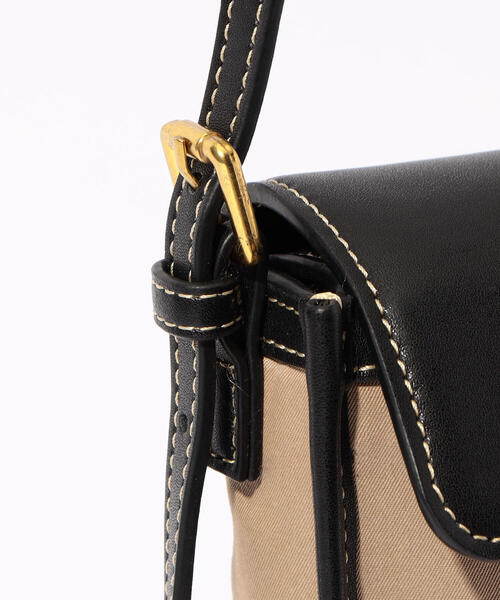 TOMORROWLAND （トゥモローランド）の「The Dilettante コットン×レザー 2Wayポシェットバッグ（ショルダーバッグ・メンズ・ブラウン系その他・FREE）」の5枚目の写真