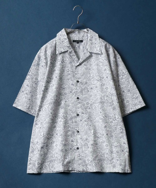 ANPAS(アンパス)の「MADE IN JAPAN Total Pattern Print Big Silhouette Open Collar Shirt/日本製 総柄プリント ビッグシルエット オープンカラーシャツ(シャツ/ブラウス・メンズ・ホワイト系その他/ブラック系その他/ブルー系その他/ブラック系その他2/ブラック系その他3/ブルー系その他2・M/L)」の2枚目の写真