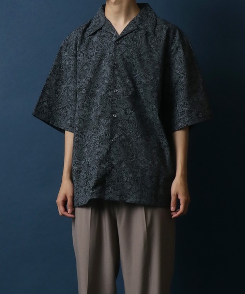 ANPAS(アンパス)の「MADE IN JAPAN Total Pattern Print Big Silhouette Open Collar Shirt/日本製 総柄プリント ビッグシルエット オープンカラーシャツ(シャツ/ブラウス・メンズ・ホワイト系その他/ブラック系その他/ブルー系その他/ブラック系その他2/ブラック系その他3/ブルー系その他2・M/L)」の20枚目の写真