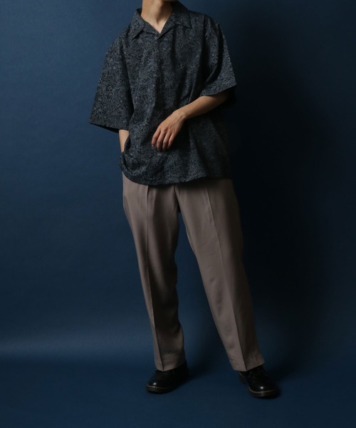 ANPAS(アンパス)の「MADE IN JAPAN Total Pattern Print Big Silhouette Open Collar Shirt/日本製 総柄プリント ビッグシルエット オープンカラーシャツ(シャツ/ブラウス・メンズ・ホワイト系その他/ブラック系その他/ブルー系その他/ブラック系その他2/ブラック系その他3/ブルー系その他2・M/L)」の9枚目の写真
