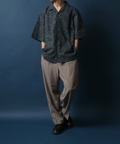ANPAS(アンパス)の「MADE IN JAPAN Total Pattern Print Big Silhouette Open Collar Shirt/日本製 総柄プリント ビッグシルエット オープンカラーシャツ(シャツ/ブラウス・メンズ・ホワイト系その他/ブラック系その他/ブルー系その他/ブラック系その他2/ブラック系その他3/ブルー系その他2・M/L)」の10枚目の写真