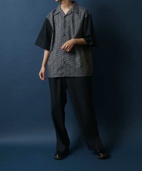 ANPAS(アンパス)の「MADE IN JAPAN Total Pattern Print Big Silhouette Open Collar Shirt/日本製 総柄プリント ビッグシルエット オープンカラーシャツ(シャツ/ブラウス・メンズ・ホワイト系その他/ブラック系その他/ブルー系その他/ブラック系その他2/ブラック系その他3/ブルー系その他2・M/L)」の11枚目の写真