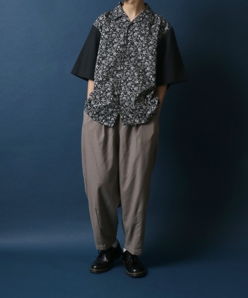 ANPAS(アンパス)の「MADE IN JAPAN Total Pattern Print Big Silhouette Open Collar Shirt/日本製 総柄プリント ビッグシルエット オープンカラーシャツ(シャツ/ブラウス・メンズ・ホワイト系その他/ブラック系その他/ブルー系その他/ブラック系その他2/ブラック系その他3/ブルー系その他2・M/L)」の14枚目の写真