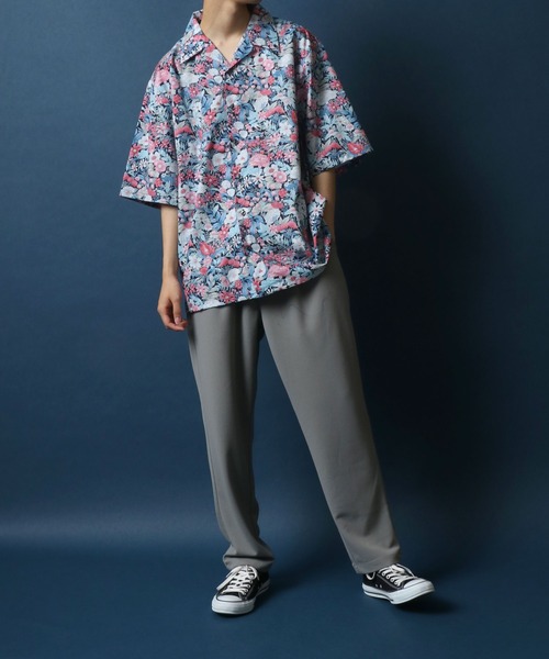 ANPAS(アンパス)の「MADE IN JAPAN Total Pattern Print Big Silhouette Open Collar Shirt/日本製 総柄プリント ビッグシルエット オープンカラーシャツ(シャツ/ブラウス・メンズ・ホワイト系その他/ブラック系その他/ブルー系その他/ブラック系その他2/ブラック系その他3/ブルー系その他2・M/L)」の15枚目の写真