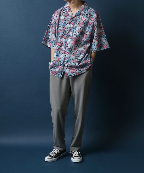 ANPAS(アンパス)の「MADE IN JAPAN Total Pattern Print Big Silhouette Open Collar Shirt/日本製 総柄プリント ビッグシルエット オープンカラーシャツ(シャツ/ブラウス・メンズ・ホワイト系その他/ブラック系その他/ブルー系その他/ブラック系その他2/ブラック系その他3/ブルー系その他2・M/L)」の16枚目の写真