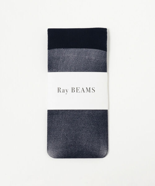 Ray BEAMS(レイビームス)の「Ray BEAMS / 40デニール ハイソックス(ソックス/靴下・レディース・ネイビー/グレー・ONE SIZE)」の6枚目の写真