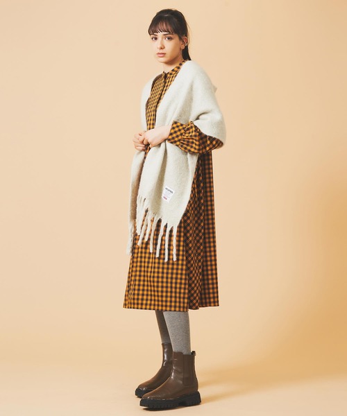 MILKFED.(ミルクフェド)の「SIDE RIBBON PLAID DRESS(ワンピース・レディース・ネイビー/イエロー/グリーン・ONE SIZE)」の8枚目の写真