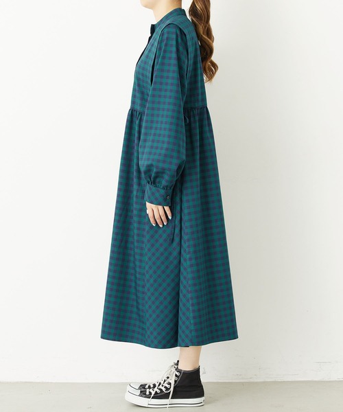 MILKFED.(ミルクフェド)の「SIDE RIBBON PLAID DRESS(ワンピース・レディース・ネイビー/イエロー/グリーン・ONE SIZE)」の10枚目の写真