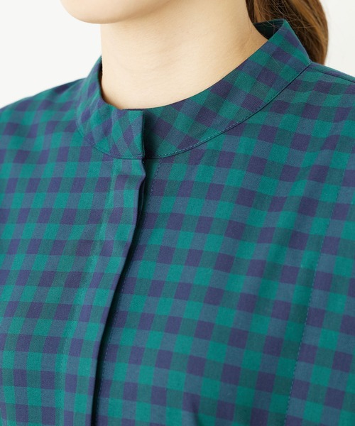 MILKFED.(ミルクフェド)の「SIDE RIBBON PLAID DRESS(ワンピース・レディース・ネイビー/イエロー/グリーン・ONE SIZE)」の13枚目の写真