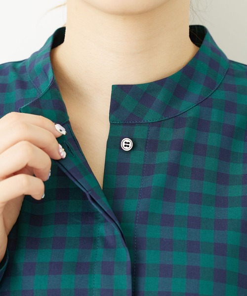 MILKFED.(ミルクフェド)の「SIDE RIBBON PLAID DRESS(ワンピース・レディース・ネイビー/イエロー/グリーン・ONE SIZE)」の14枚目の写真