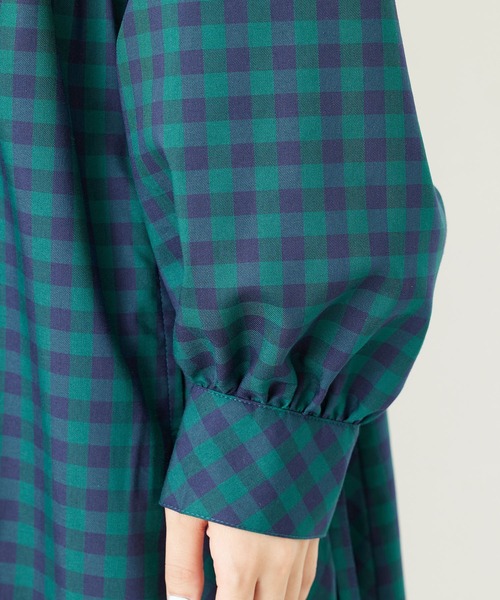 MILKFED.(ミルクフェド)の「SIDE RIBBON PLAID DRESS(ワンピース・レディース・ネイビー/イエロー/グリーン・ONE SIZE)」の16枚目の写真