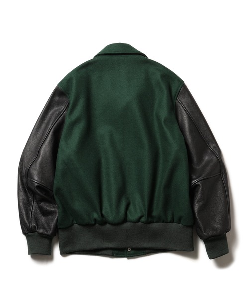 MR.OLIVE(ミスターオリーブ)の「SKOOKUM コラボレーション / AWARD JACKET(スタジャン)(スタジャン・メンズ・ブラック/グリーン・MEDIUM/LARGE/SMALL)」の6枚目の写真
