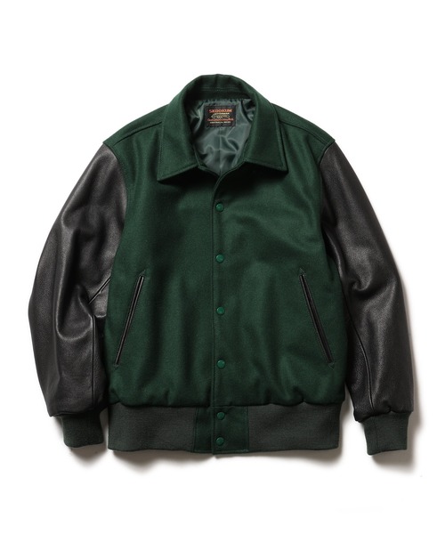 MR.OLIVE(ミスターオリーブ)の「SKOOKUM コラボレーション / AWARD JACKET(スタジャン)(スタジャン・メンズ・ブラック/グリーン・MEDIUM/LARGE/SMALL)」の5枚目の写真
