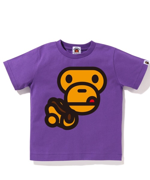 A BATHING APE（アベイシングエイプ）の「BABY MILO FACE HOT DOG TEE K（Tシャツ/カットソー・キッズ・サックスブルー/パープル/グリーン/ホワイト・140/130/100/110/120/90）」の4枚目の写真