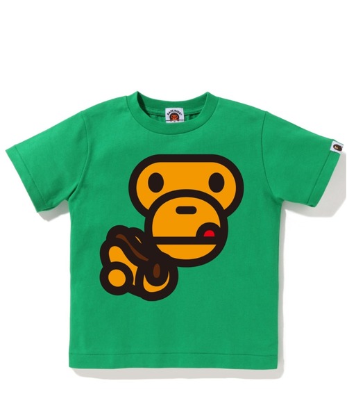 A BATHING APE（アベイシングエイプ）の「BABY MILO FACE HOT DOG TEE K（Tシャツ/カットソー・キッズ・サックスブルー/パープル/グリーン/ホワイト・140/130/100/110/120/90）」の2枚目の写真