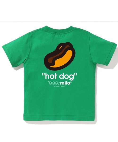 A BATHING APE（アベイシングエイプ）の「BABY MILO FACE HOT DOG TEE K（Tシャツ/カットソー・キッズ・サックスブルー/パープル/グリーン/ホワイト・140/130/100/110/120/90）」の10枚目の写真