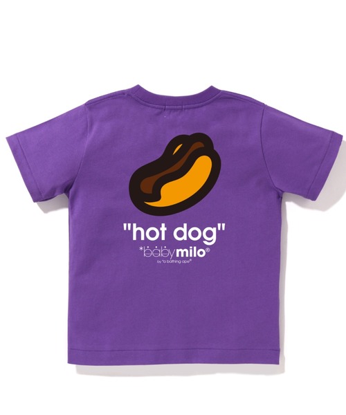 A BATHING APE（アベイシングエイプ）の「BABY MILO FACE HOT DOG TEE K（Tシャツ/カットソー・キッズ・サックスブルー/パープル/グリーン/ホワイト・140/130/100/110/120/90）」の12枚目の写真