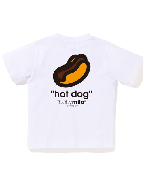 A BATHING APE（アベイシングエイプ）の「BABY MILO FACE HOT DOG TEE K（Tシャツ/カットソー・キッズ・サックスブルー/パープル/グリーン/ホワイト・140/130/100/110/120/90）」の9枚目の写真