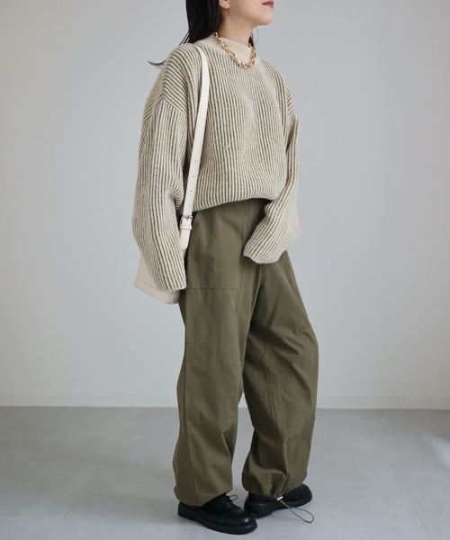 ap retro(アプレトロ)の「【期間限定プライス】配色リブ編みハイネックニットプルオーバー(ニット/セーター・レディース・ブルーグリーン/ブラウン/グリーン・FREE)」の20枚目の写真