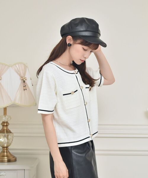 ems excite（エムズエキサイト）の「ヴィンテージカーデ（ニット/セーター・レディース・ブラック/ブルー/ナチュラル・FREE）」の11枚目の写真