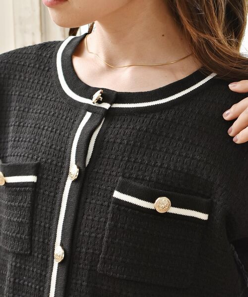 ems excite（エムズエキサイト）の「ヴィンテージカーデ（ニット/セーター・レディース・ブラック/ブルー/ナチュラル・FREE）」の20枚目の写真