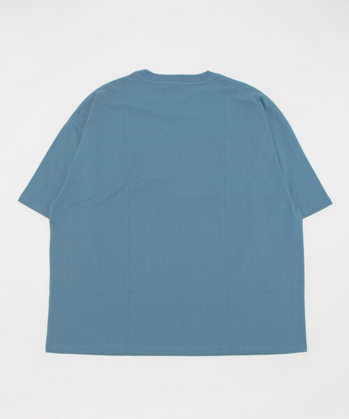 VIBGYOR（ヴィブジョー）の「サテン貼付BIGクルー/Ntee(BL)（Tシャツ/カットソー・メンズ・ダークグリーン/ブルー/ブルーグレー/ブルー系その他/スミクロ/ホワイト系その他/ホワイト・MEDIUM/LARGE）」の8枚目の写真