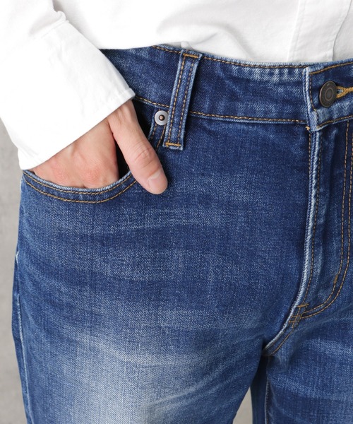 NAVY（ネイビー）の「マイデニ ストレートストレッチデニムパンツ（デニムパンツ・メンズ・ライトブルー・30inch/31inch/33inch/28inch/29inch/34inch/32inch/36inch）」の9枚目の写真