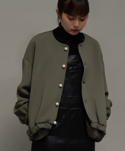 ottilie（オティーリエ）の「【 ottilie / オティーリエ 】 パール釦ブルゾン（ブルゾン・レディース・ネイビー/カーキ・FREE）」の17枚目の写真