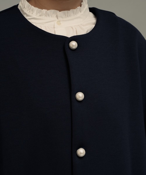 ottilie（オティーリエ）の「【 ottilie / オティーリエ 】 パール釦ブルゾン（ブルゾン・レディース・ネイビー/カーキ・FREE）」の10枚目の写真