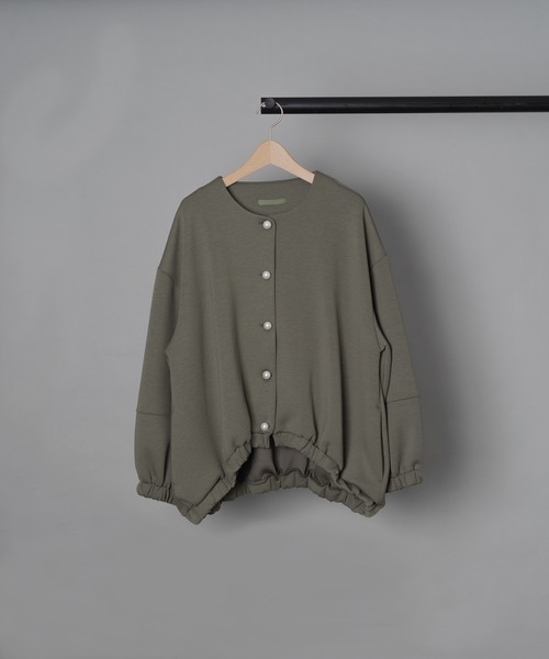 ottilie（オティーリエ）の「【 ottilie / オティーリエ 】 パール釦ブルゾン（ブルゾン・レディース・ネイビー/カーキ・FREE）」の8枚目の写真