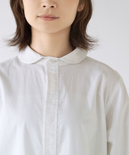 zootie(ズーティー)の「丸襟 コットンシャツワンピース(シャツ/ブラウス・レディース・ホワイト/ブラック・M/L)」の8枚目の写真