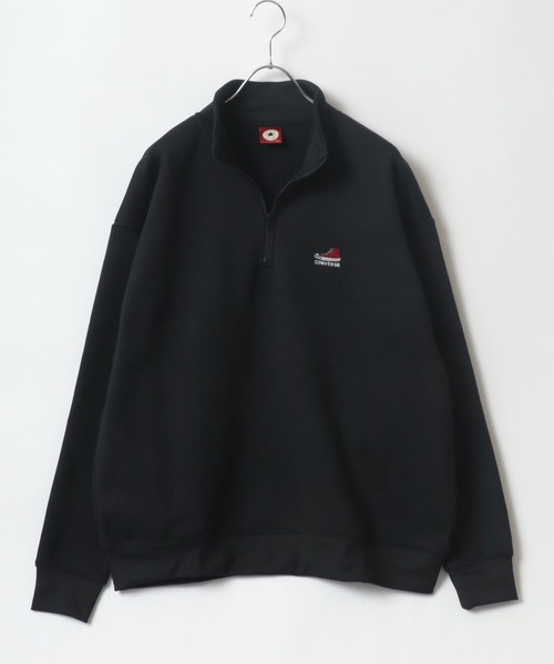 CONVERSE（コンバース）の「CONVERSE/コンバース ワンポイント刺繍 リブライン 裏起毛 ハーフジップスウェットトレーナー（スウェット・レディース・ホワイト/ブラック/ダークグリーン/オートミール/ホワイト系その他/ブラック系その他/グリーン系その他/ブルー系その他・LL/M/L）」の14枚目の写真