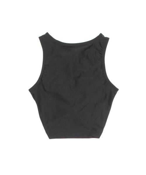 Reebok（リーボック）の「シャイニー ヨガ スクリブル クロップ タンクトップ / Shiny Yoga Scribble Crop Tank Top（タンクトップ・レディース・ブラック・SMALL/X-SMALL/LARGE/MEDIUM/X-LARGE）」の3枚目の写真