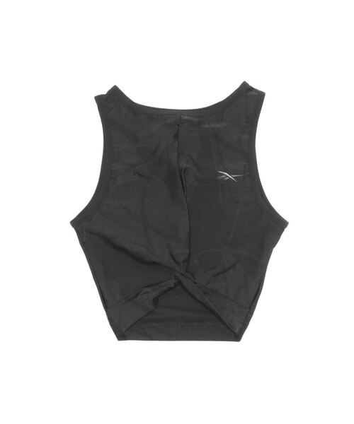 Reebok（リーボック）の「シャイニー ヨガ スクリブル クロップ タンクトップ / Shiny Yoga Scribble Crop Tank Top（タンクトップ・レディース・ブラック・SMALL/X-SMALL/LARGE/MEDIUM/X-LARGE）」の4枚目の写真